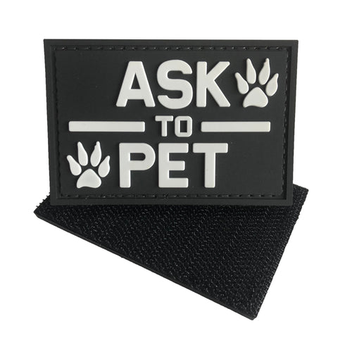 'Ask To Pet' Patch (PVC) - FunkyCatCo