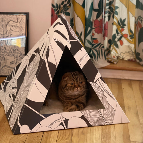 'Dark Paradise' Cardboard Cat Pyramid - FunkyCatCo
