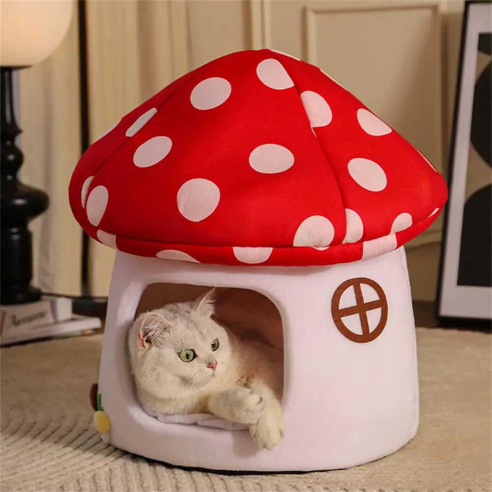 Mushroom Cat Bed Enclosure - FunkyCatCo