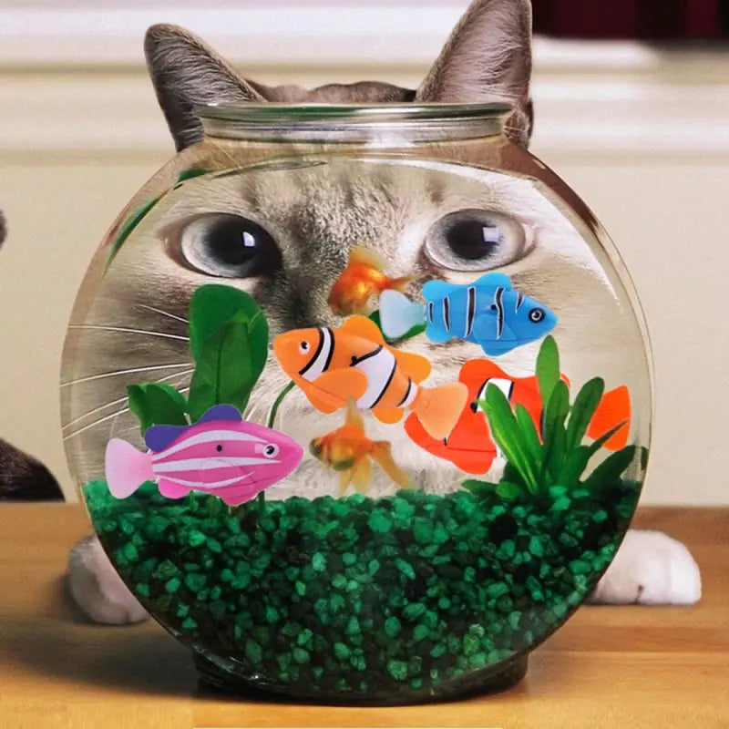 'Just Keep Swimming' fish toys - FunkyCatCo
